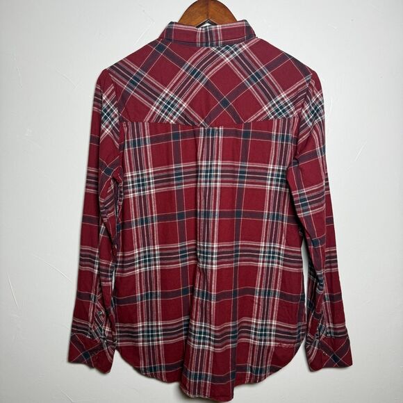 Kuhl Women's Red Maroon Plaid Shirt Popover Women's Size Medium Style# 8219 - Picture 6 of 16